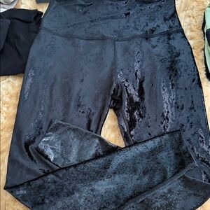 Beyond Yoga Charcoal Velvet Leggings